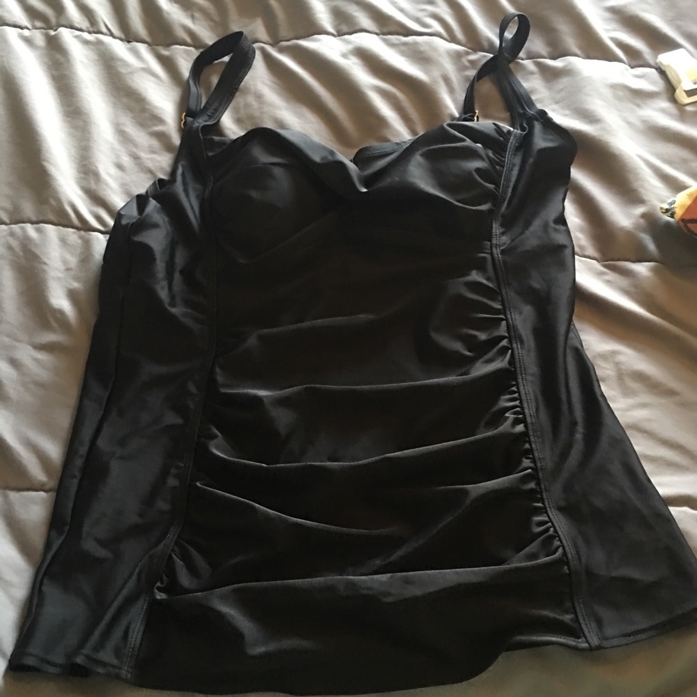 Black swim suit top